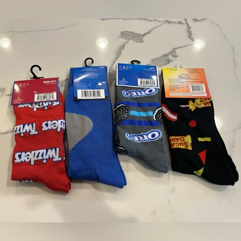 Bundle of Candy and Cookie Snack Socks One Size